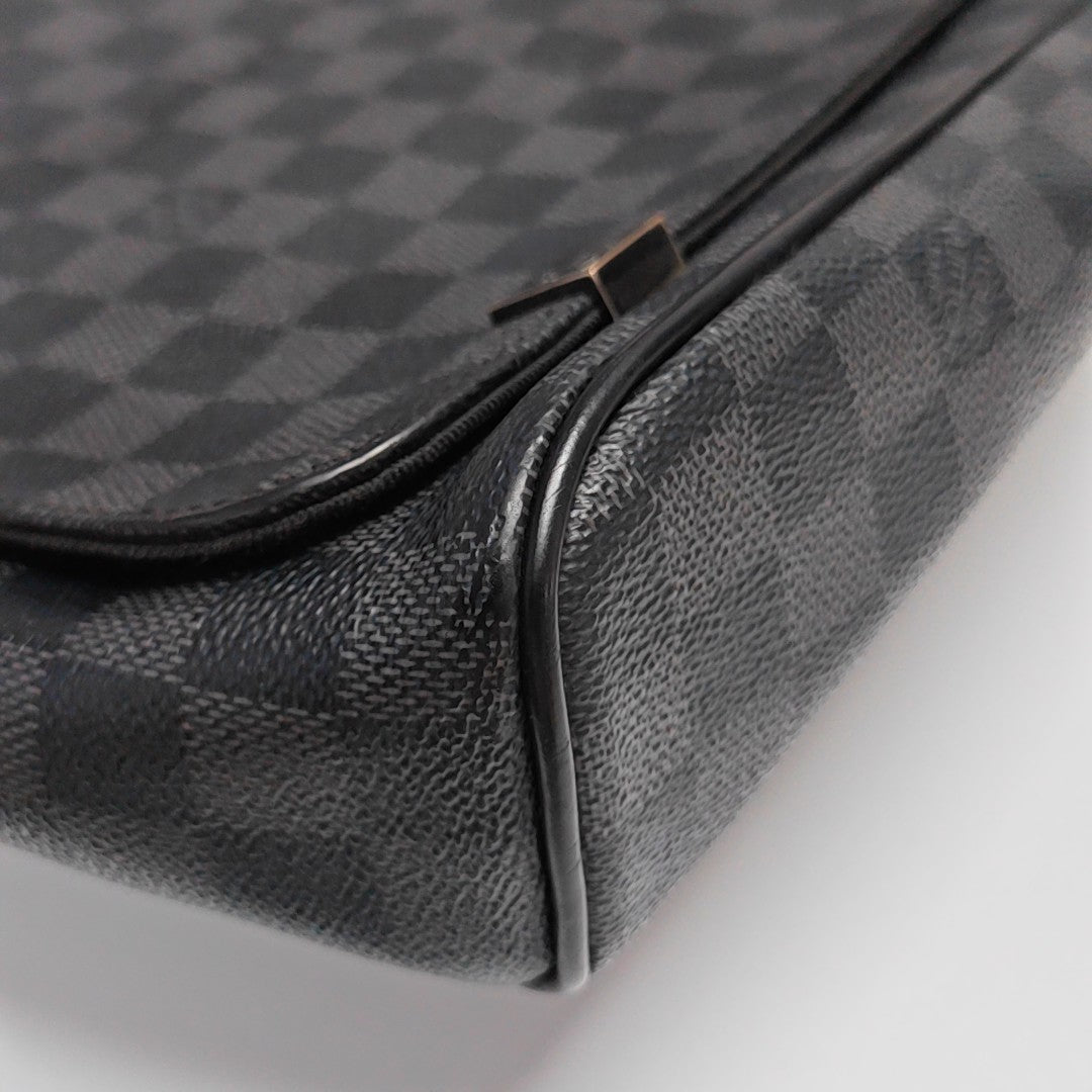 DISTRICT MM Damier Graphite Coated Canvas Gray