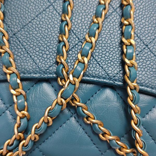 Quilted Calfskin Blue