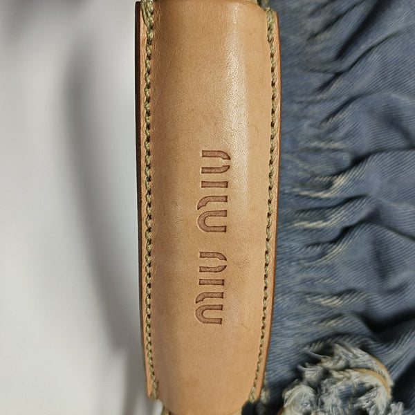 Denim Top Handle Bag Blue