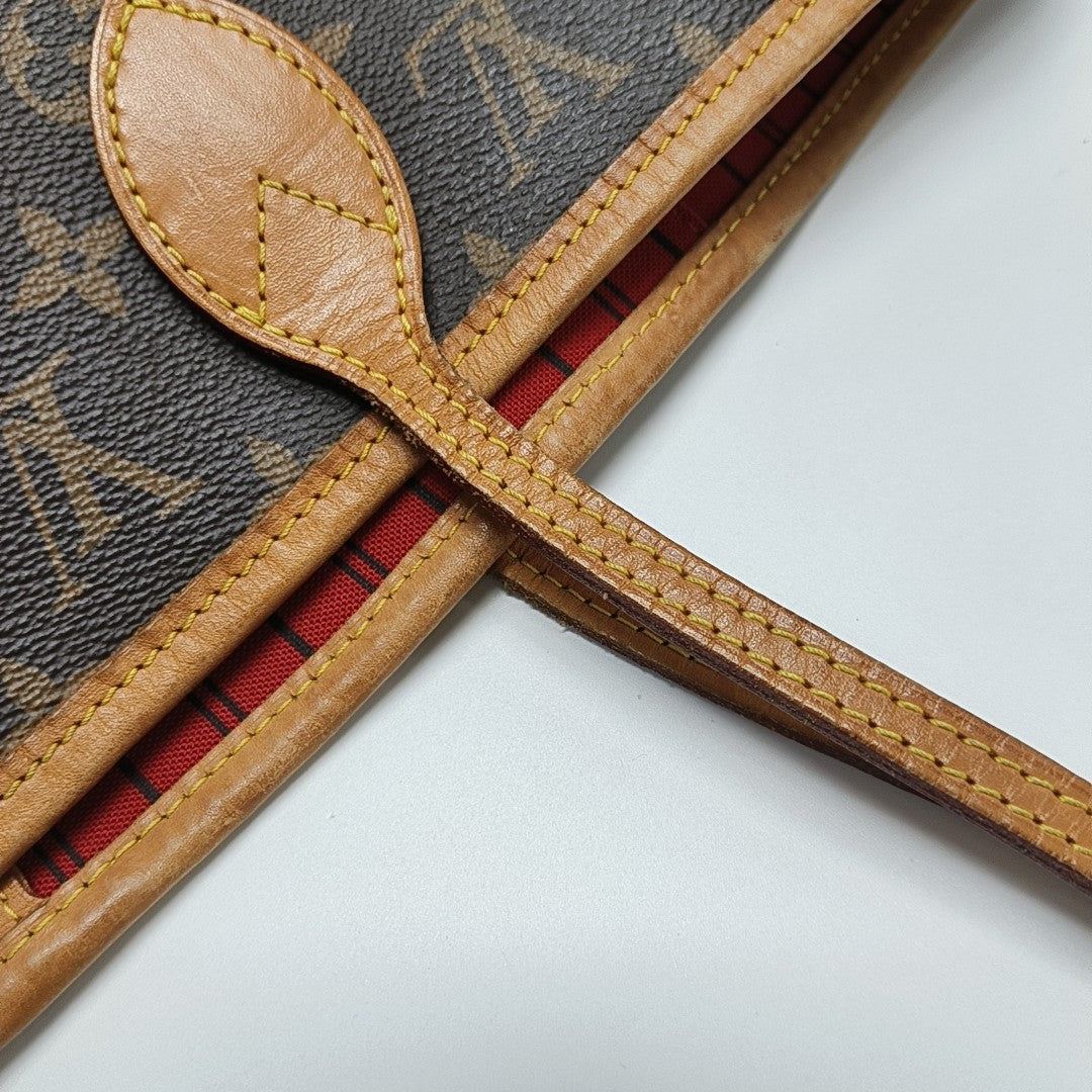 NEVERFULL MM Monogram Coated Canvas Brown