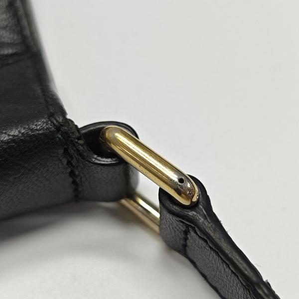 Calfskin Top Handle Bag Black