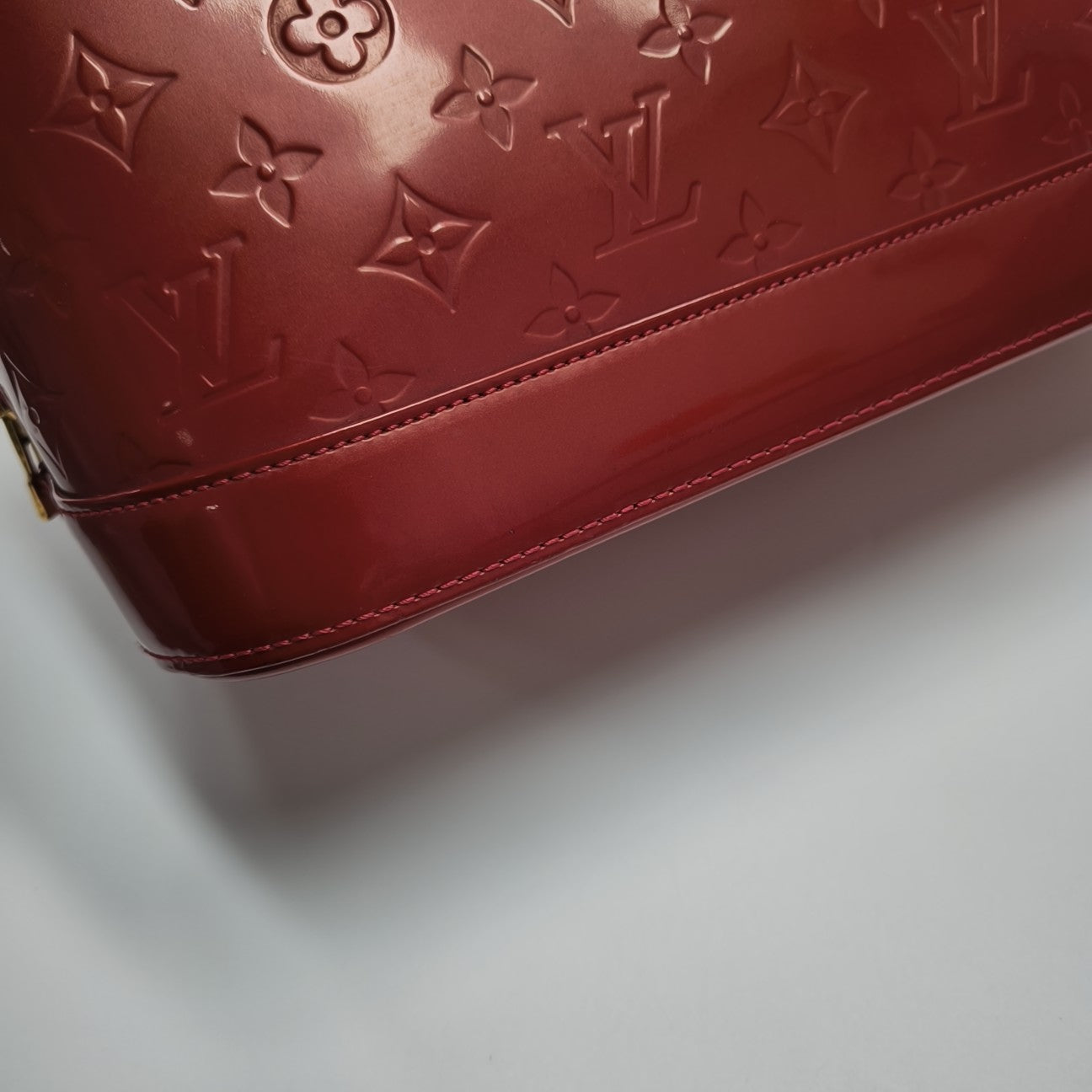 ALMA GM Monogram Calfskin Red