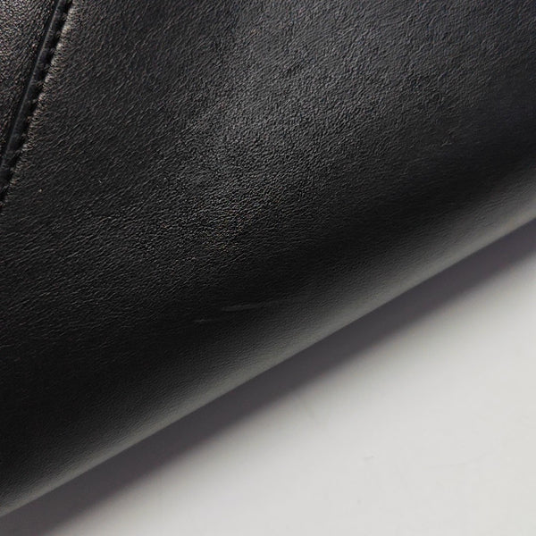 Puzzle Fold Medium Quilted Calfskin Black