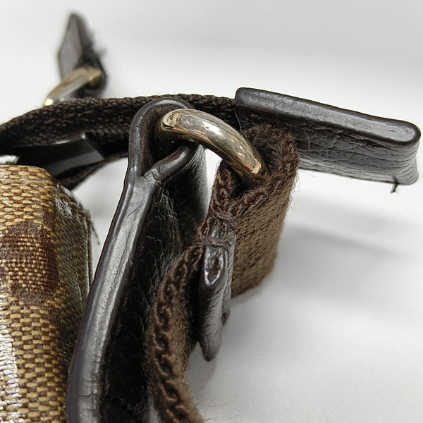 Monogram Coated Canvas Crossbody Bag Brown