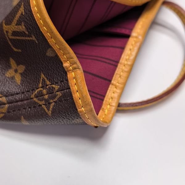 NEVERFULL MM Monogram Coated Canvas Brown