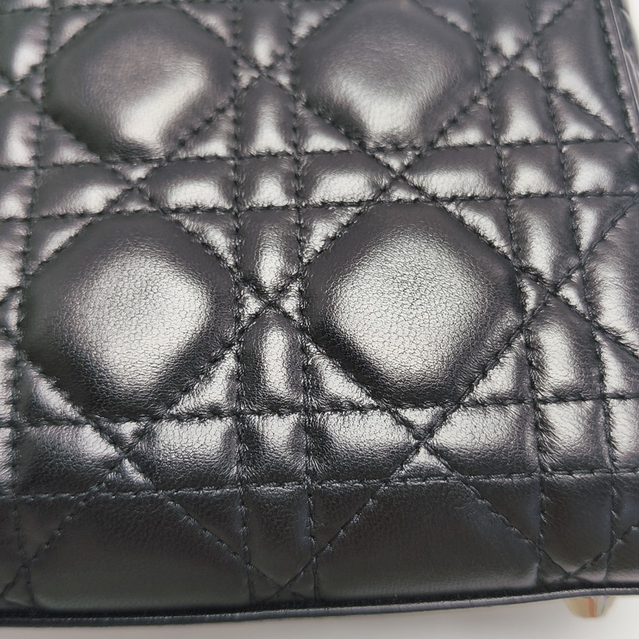 Lady Dior Mini Cannage Lambskin Black