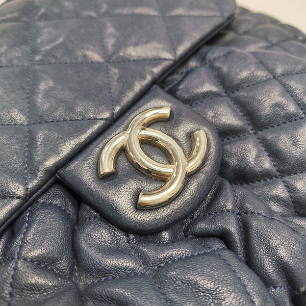 Around Chain Quilted Lambskin Blue