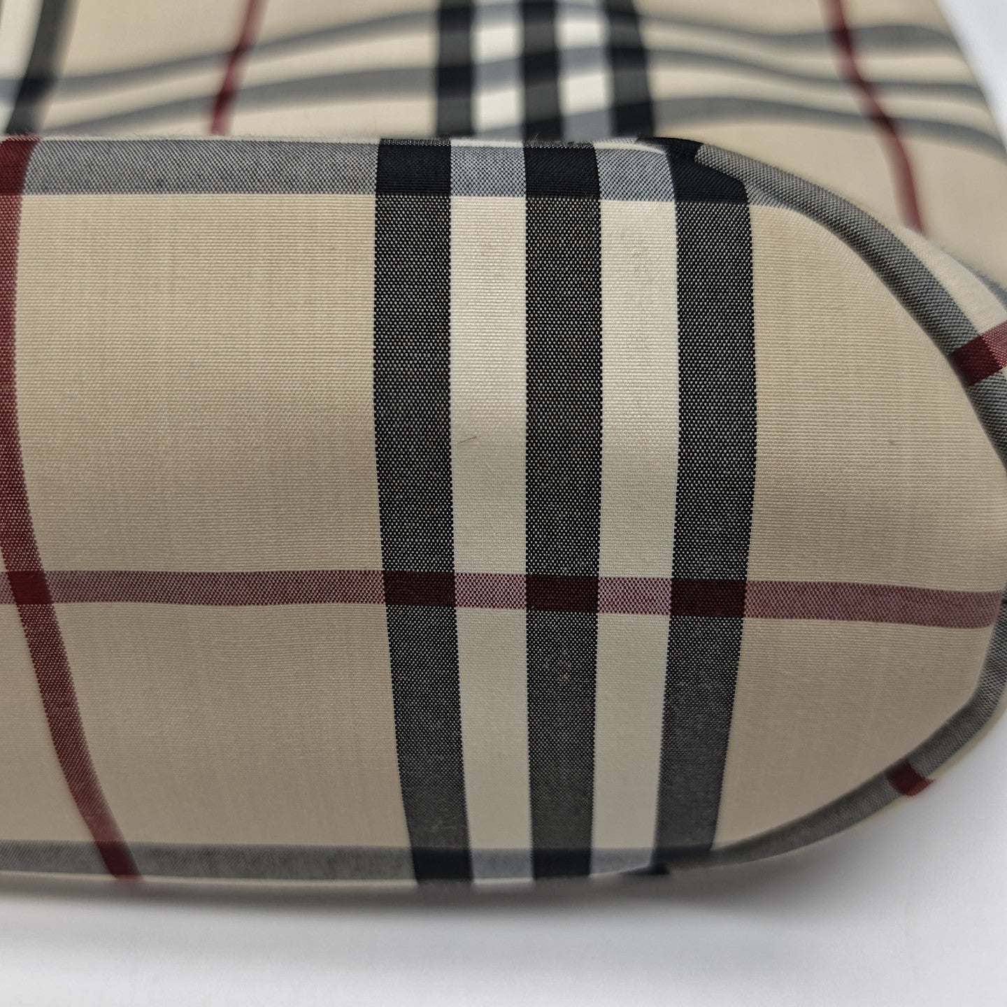 Nylon Top Handle Bag Beige