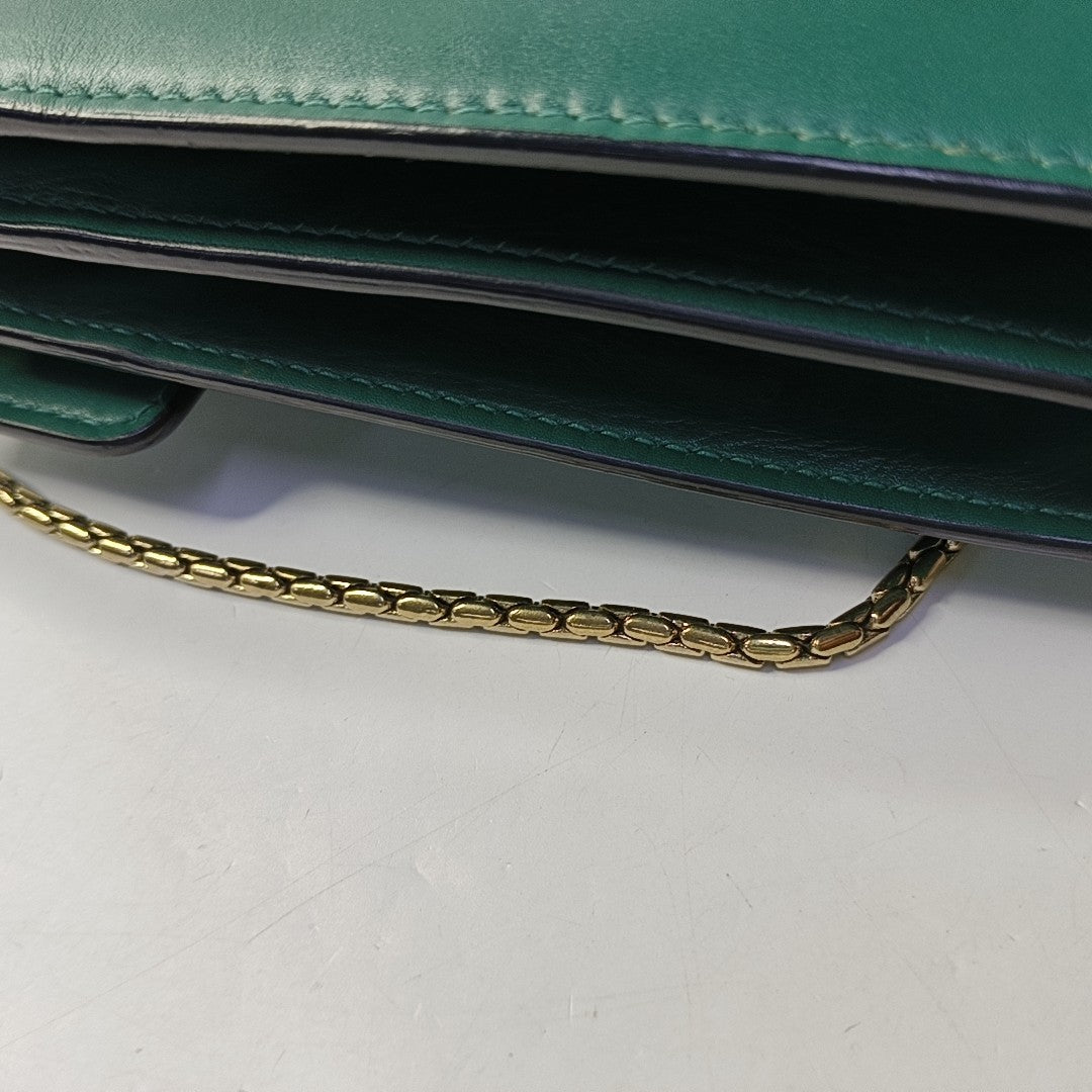 SERPENTI FOREVER Medium Calfskin Green