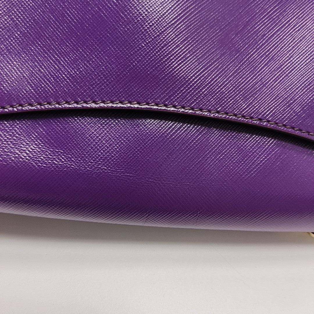 Calfskin Shoulder Bag Purple