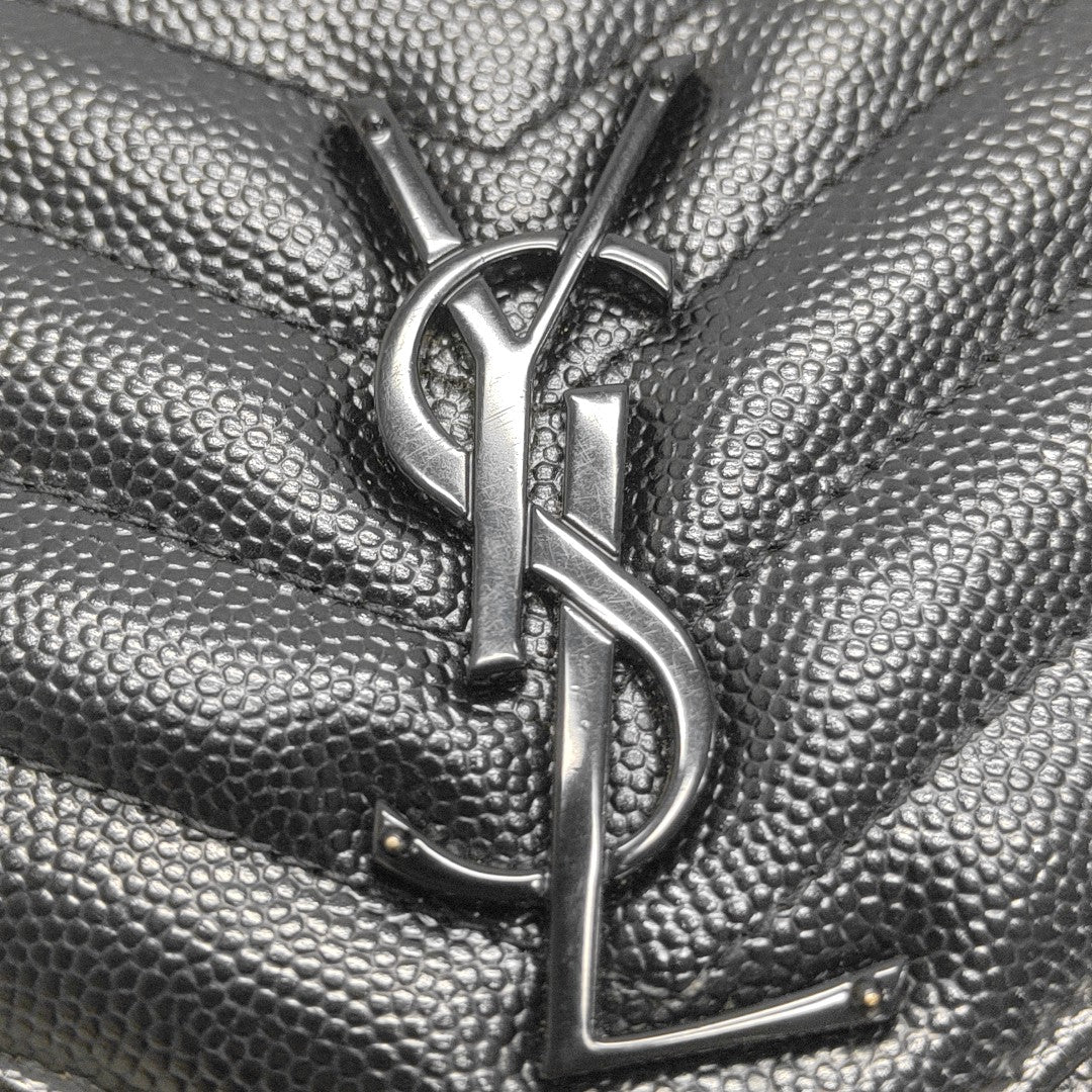MONOGRAM Medium Chevron Calfskin Black