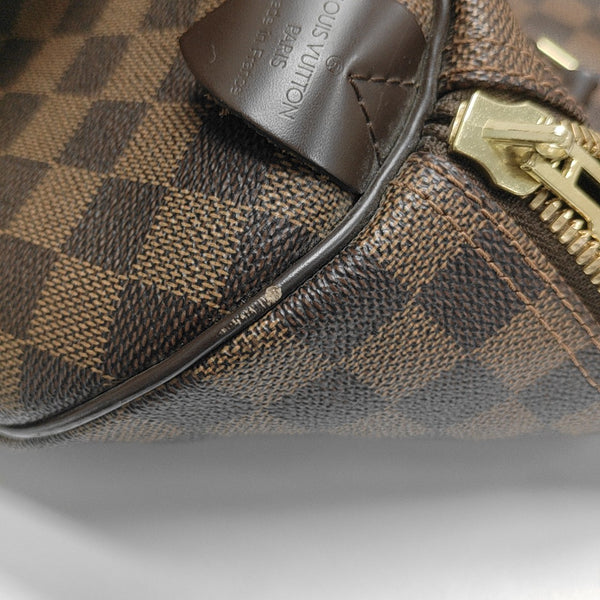 KEEPALL 50 Damier Ebene Coated Canvas Brown
