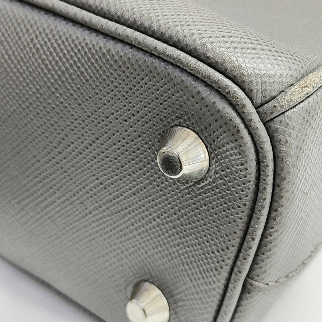 Galleria Large Saffiano Calfskin Gray