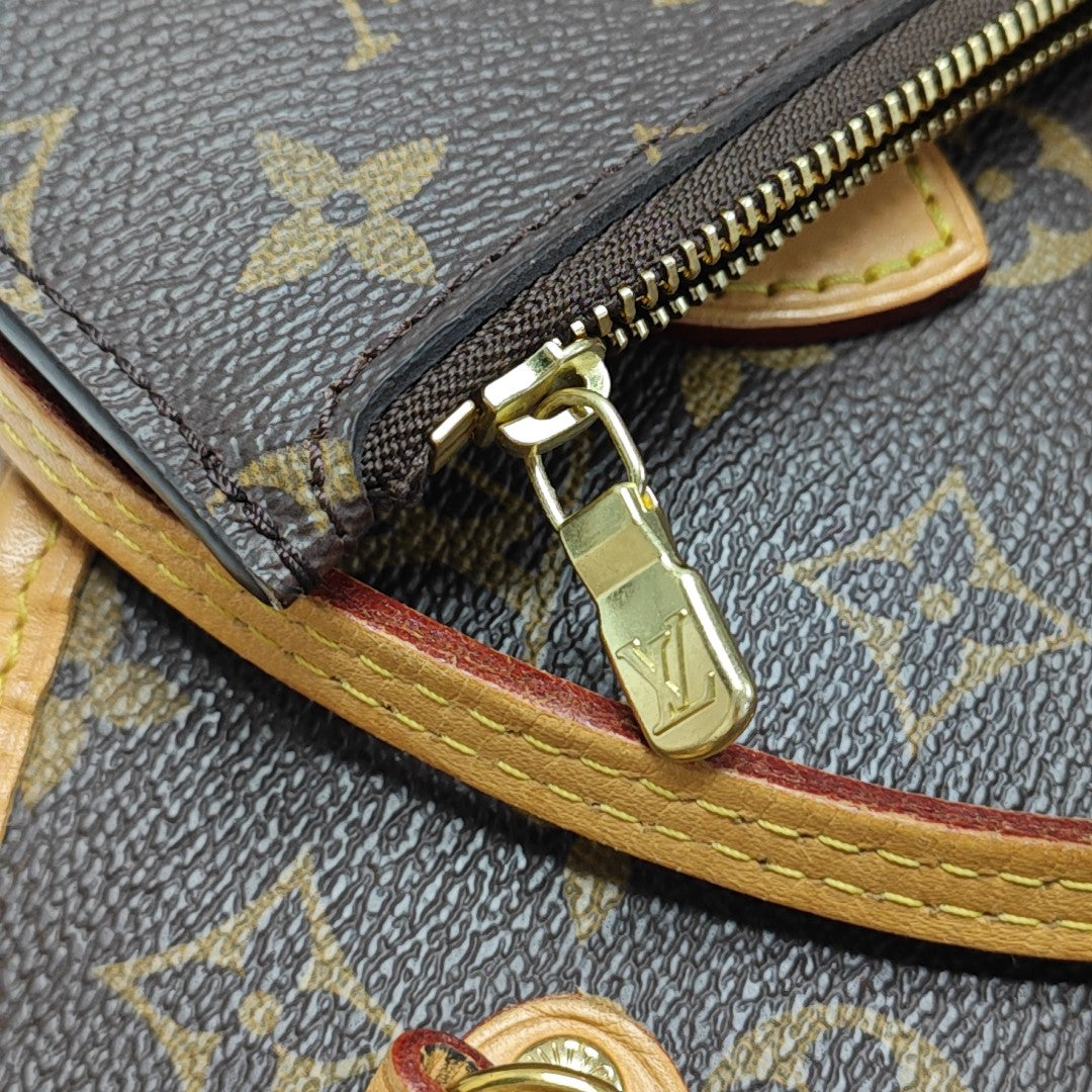 NEVERFULL MM Monogram Coated Canvas Brown