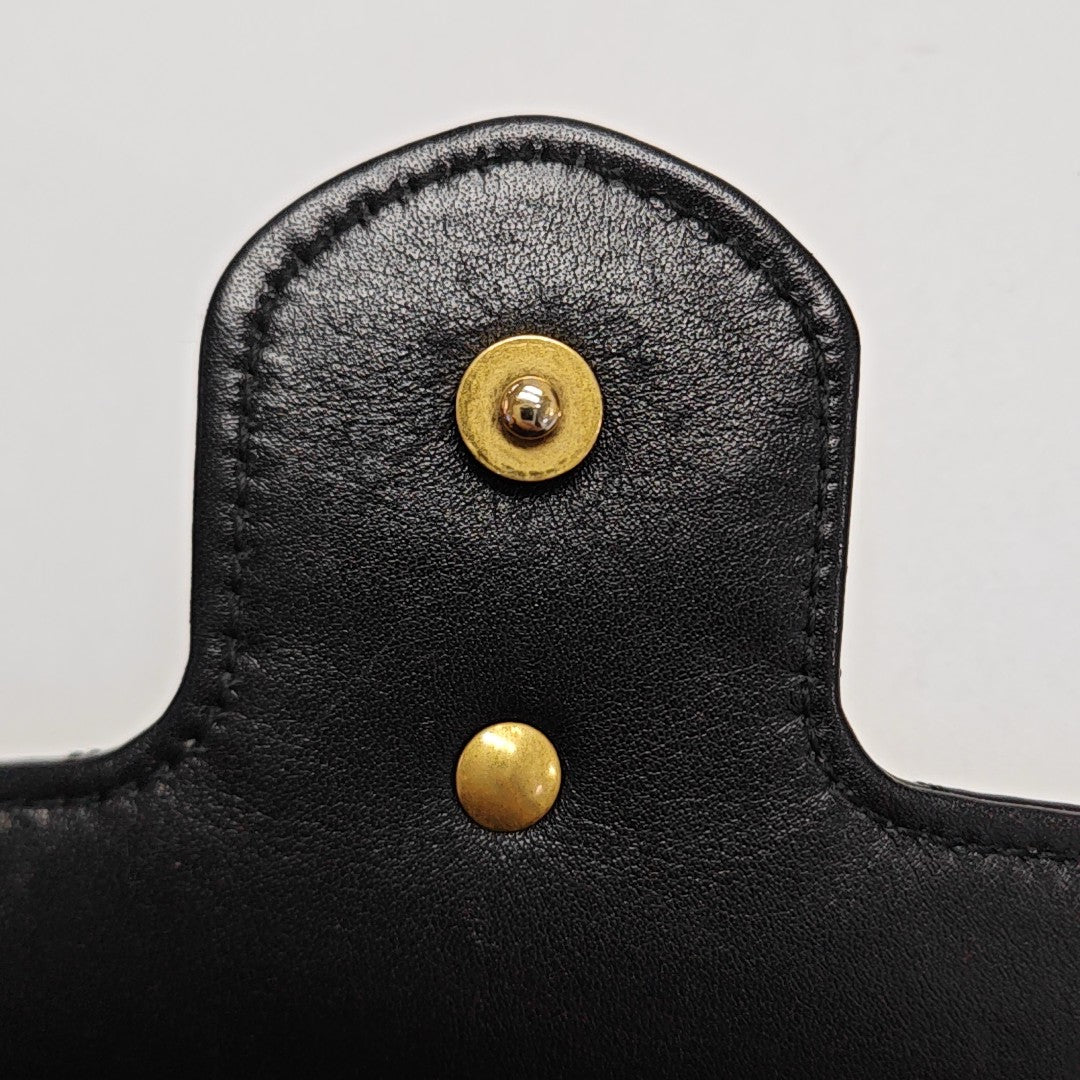 GG Marmont Mini Quilted Calfskin Black