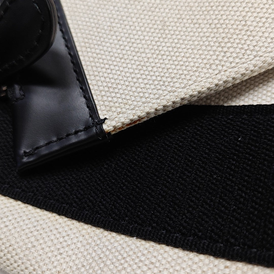 Navy Mini Canvas White