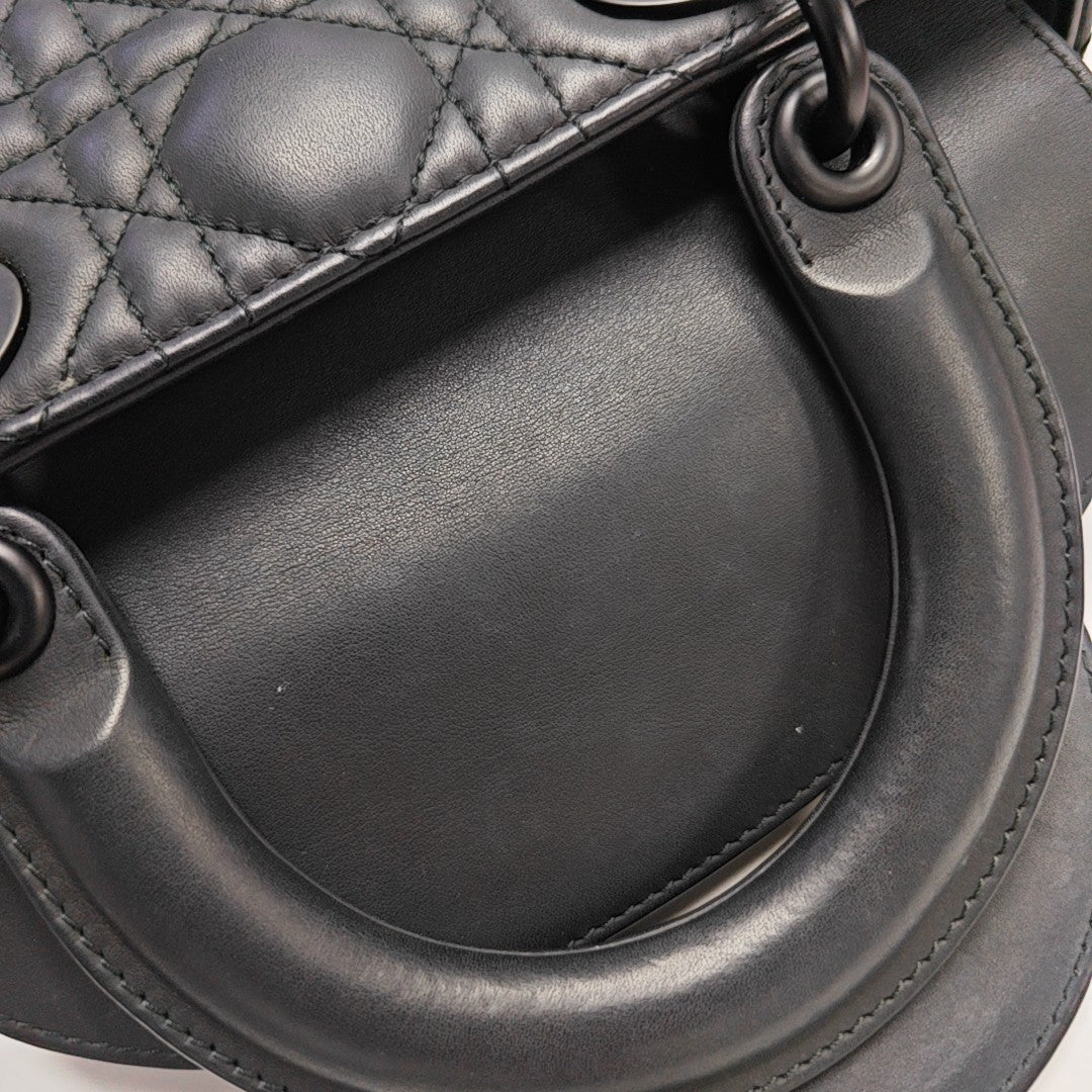 Lady Dior Small Cannage Calfskin Black