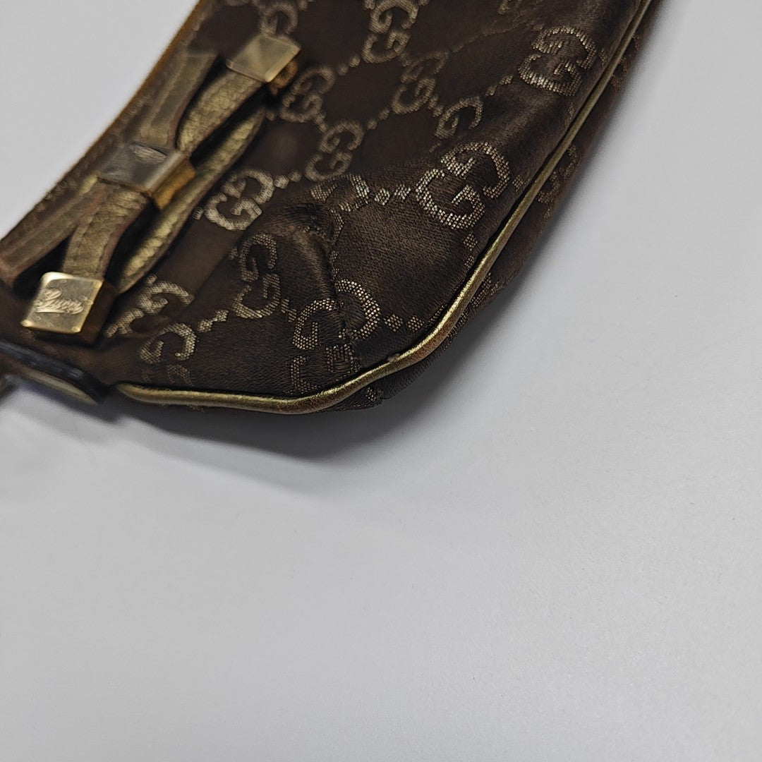 Monogram Canvas Clutch Brown