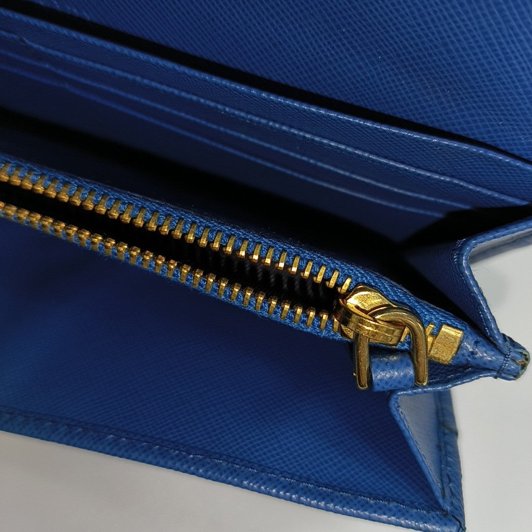 Leather Wallet Blue