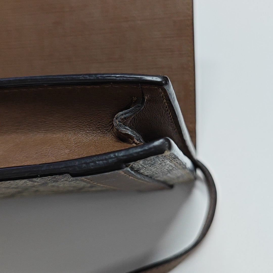 Monogram Coated Canvas Shoulder Bag Beige