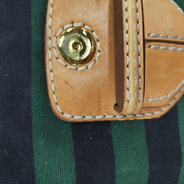 Quilted Canvas Shoulder Bag Green