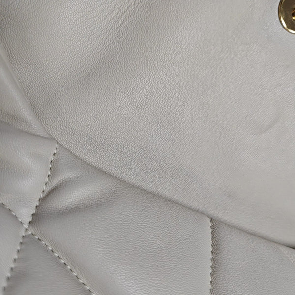 PUFFER Small Quilted Lambskin White