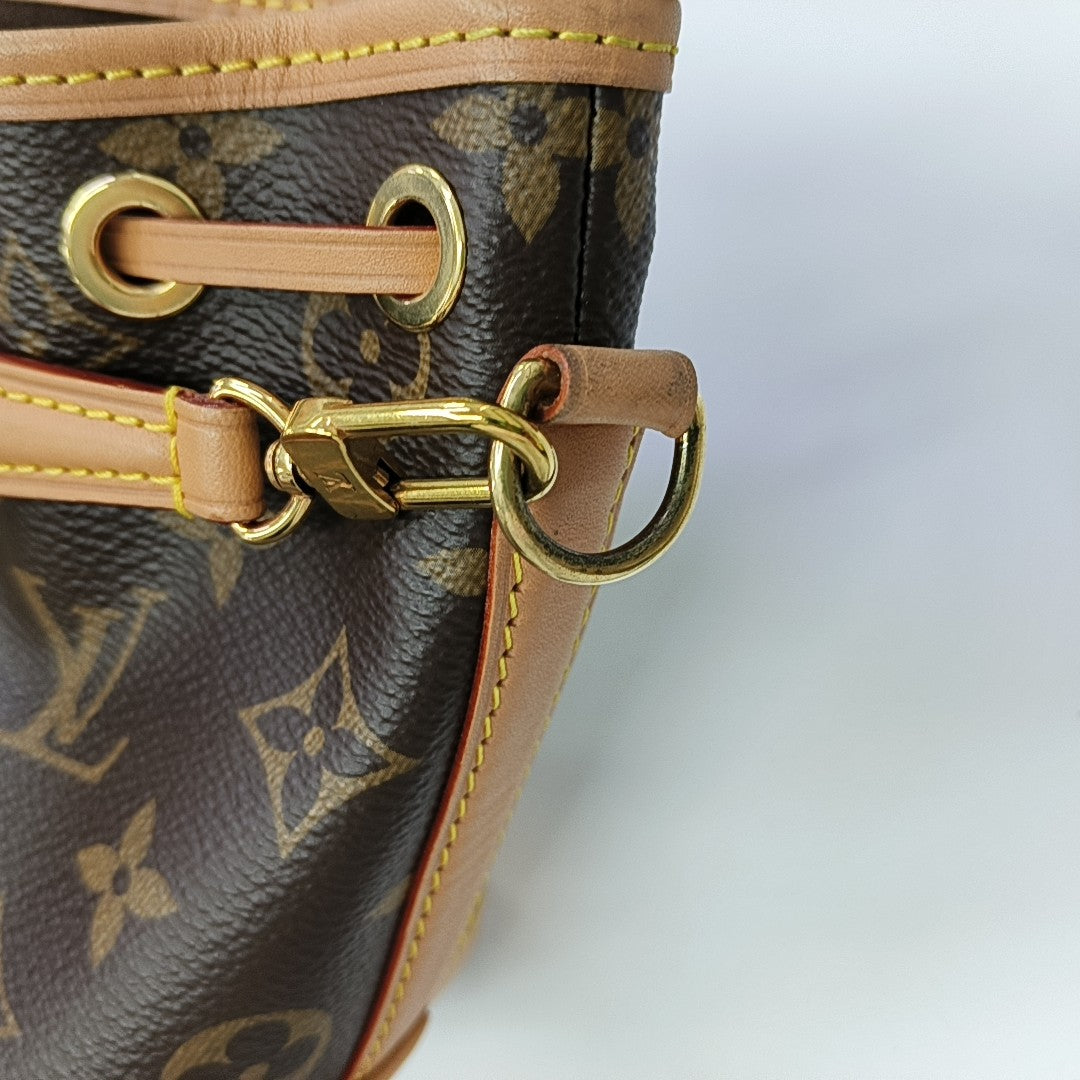NOÉ Nano Monogram Coated Canvas Brown