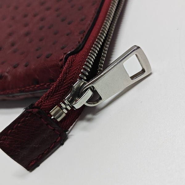 Soho Medium Quilted Ostrich Red