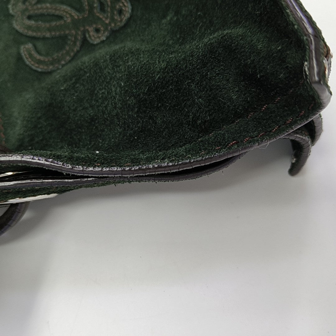 Suede Shoulder Bag Green
