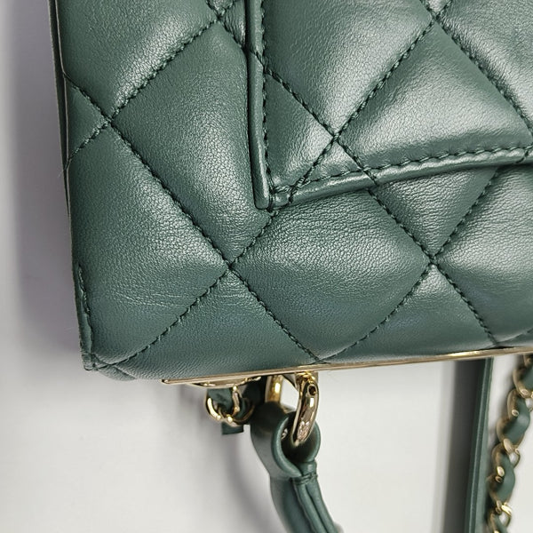 TRENDY CC Quilted Lambskin Green