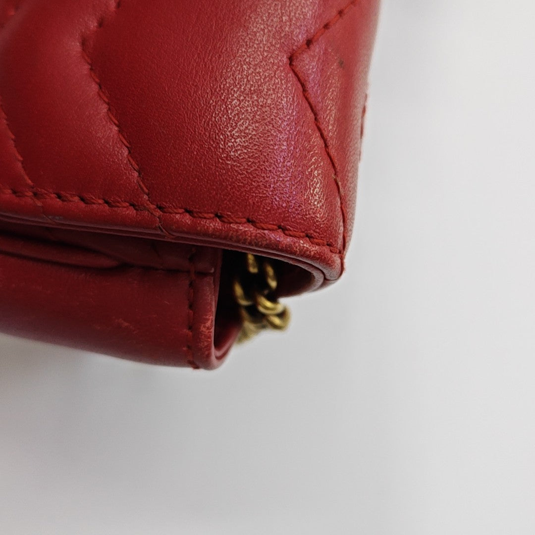GG Marmont Mini Quilted Calfskin Red