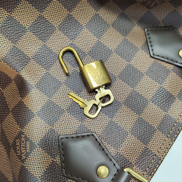 SPEEDY 30 Damier Ebene Coated Canvas Brown