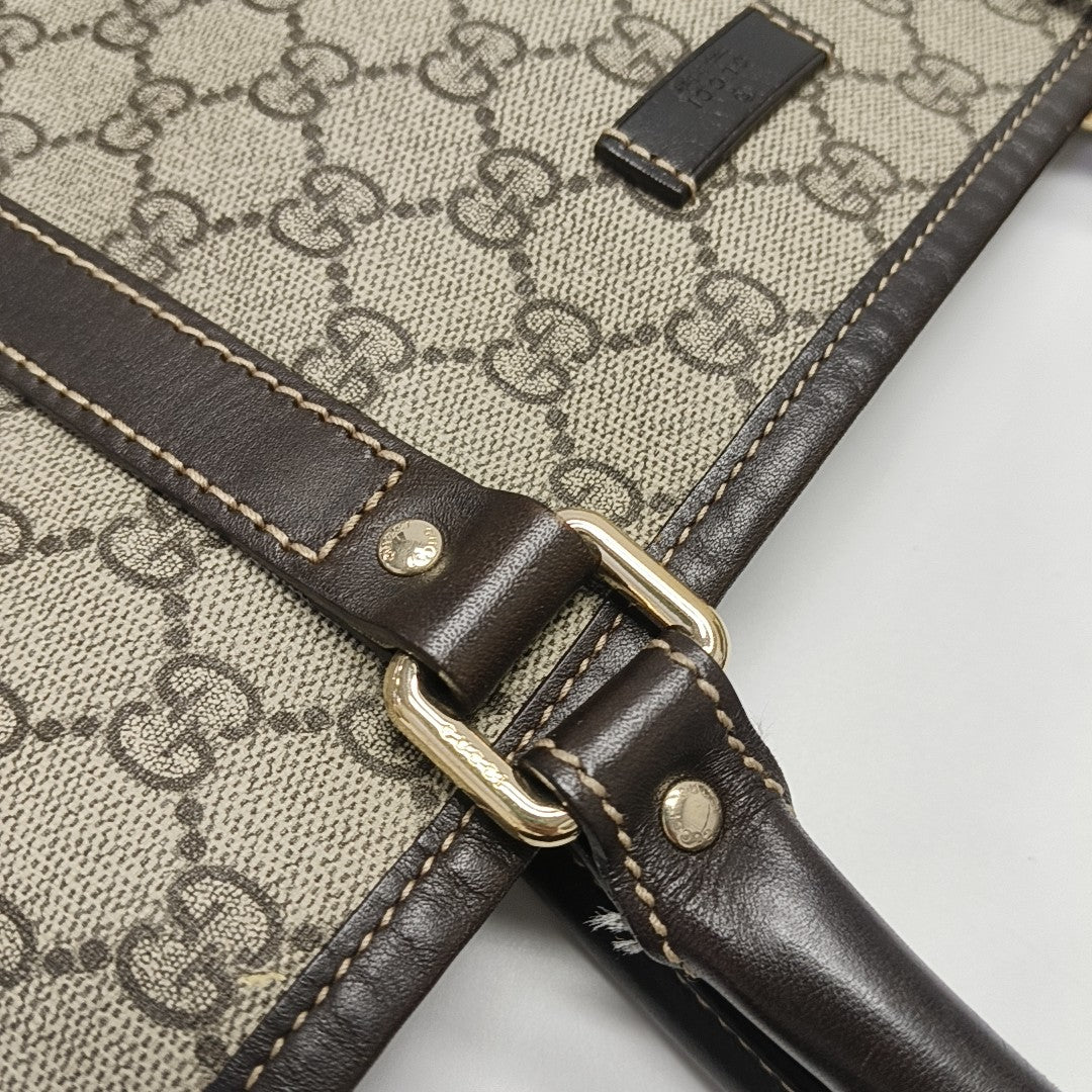 Monogram Coated Canvas Tote Bag Beige