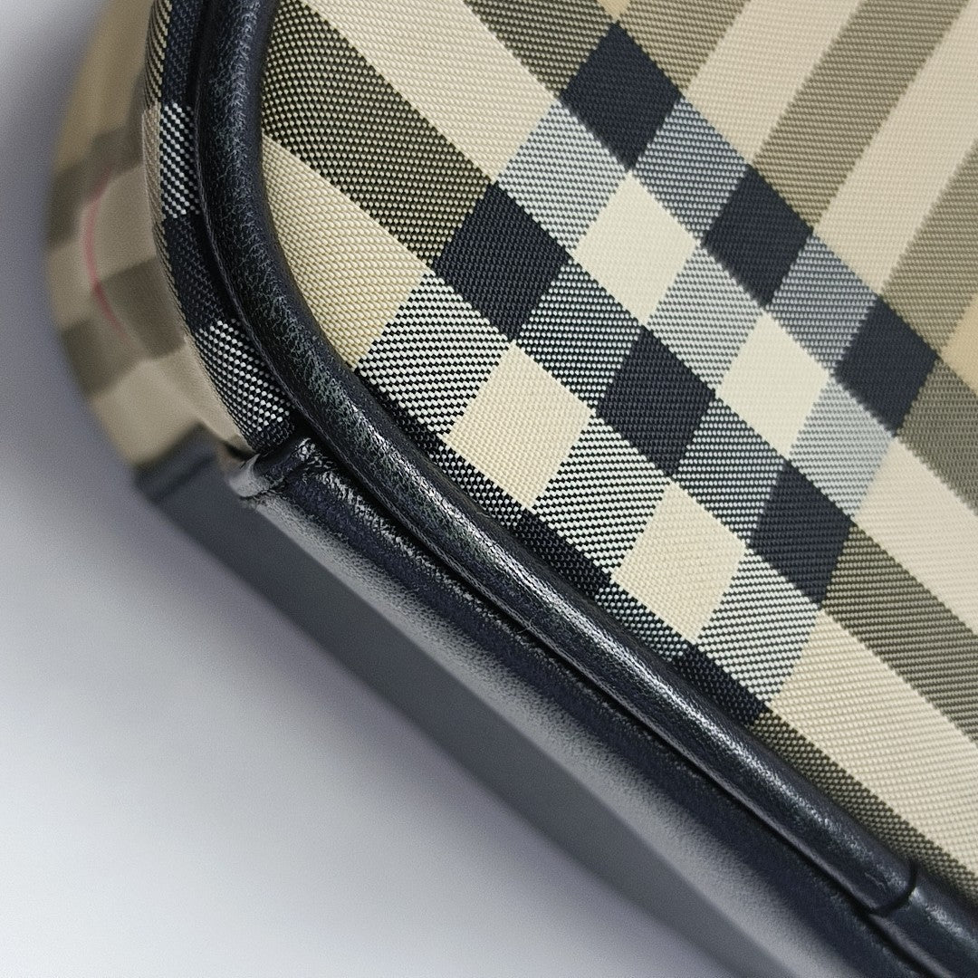 Nylon Shoulder Bag Beige