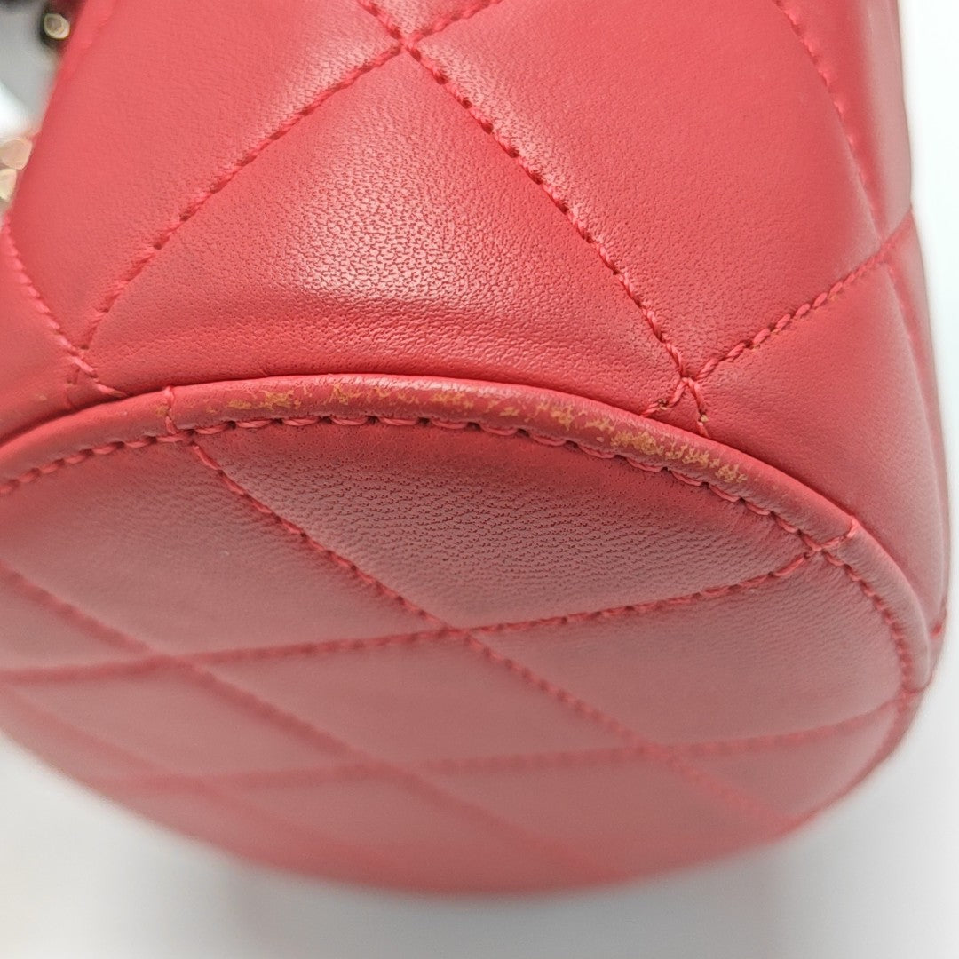 Quilted Lambskin Red