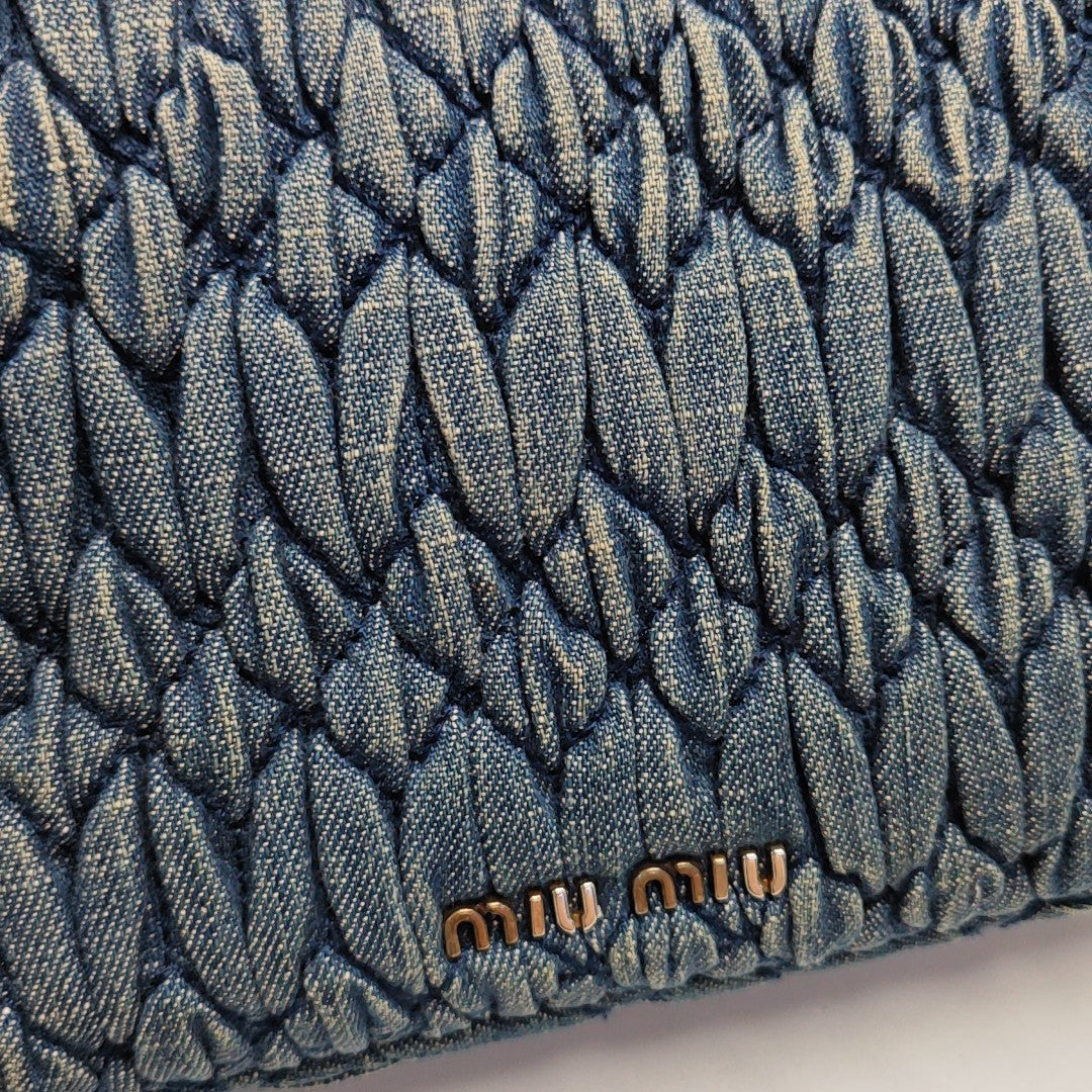 Crystal Quilted Fabric Blue