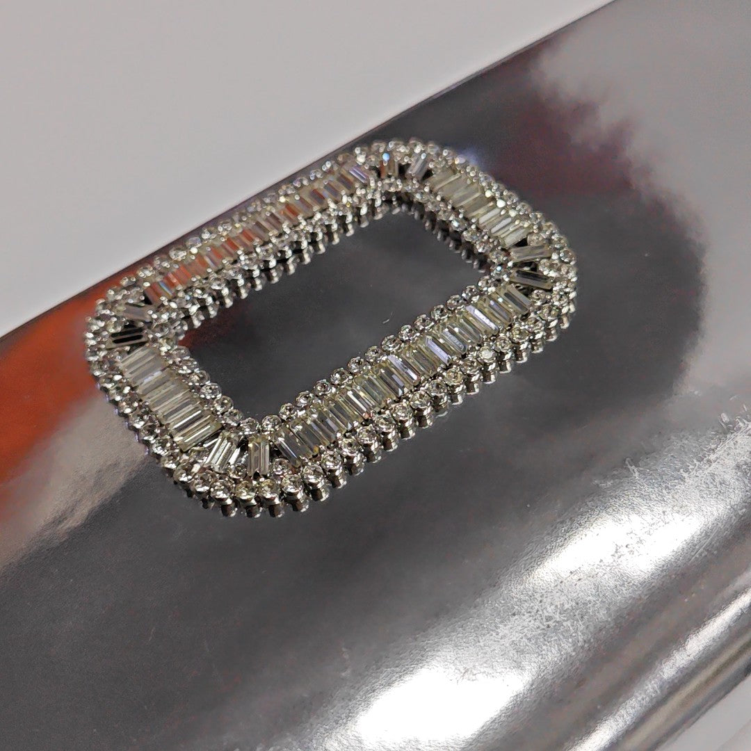 Calfskin Clutch Silver