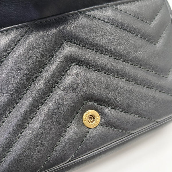 GG Marmont Mini Quilted Calfskin Black