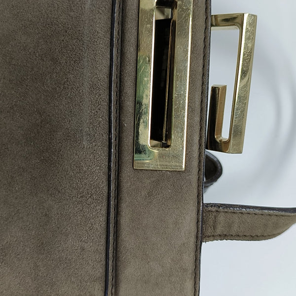Suede Tote Bag Brown