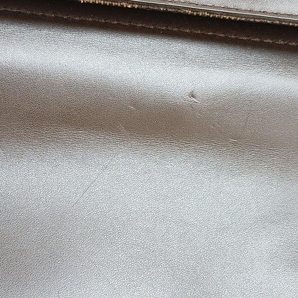 WEST END Damier Ebene Coated Canvas Brown