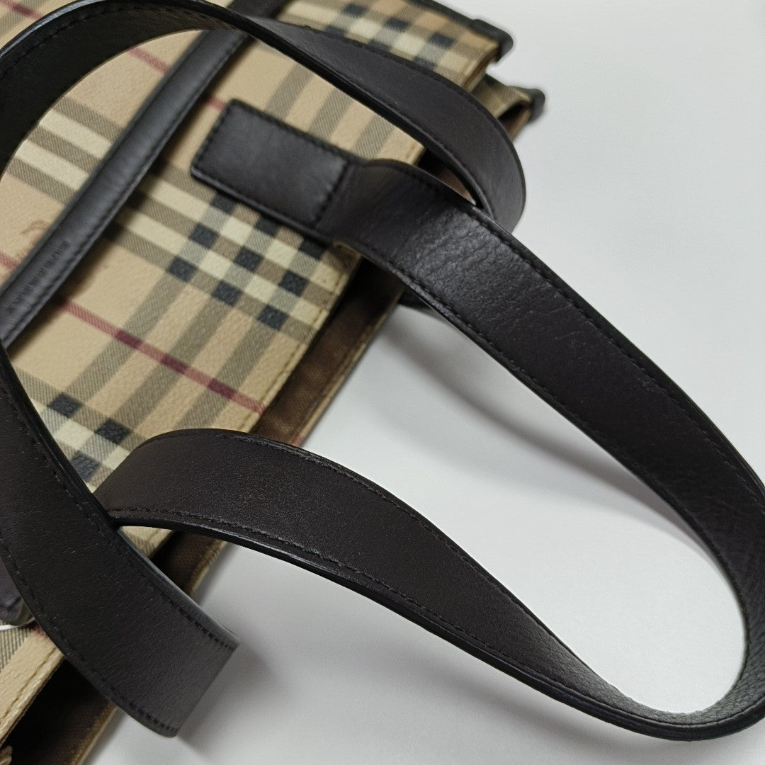Coated Canvas Tote Bag Beige
