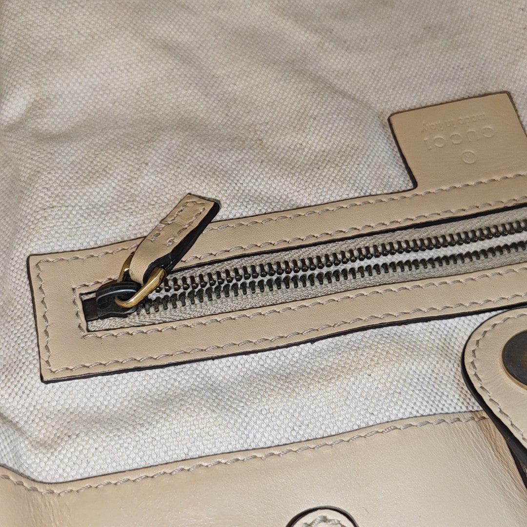 Sukey Monogram Calfskin Beige