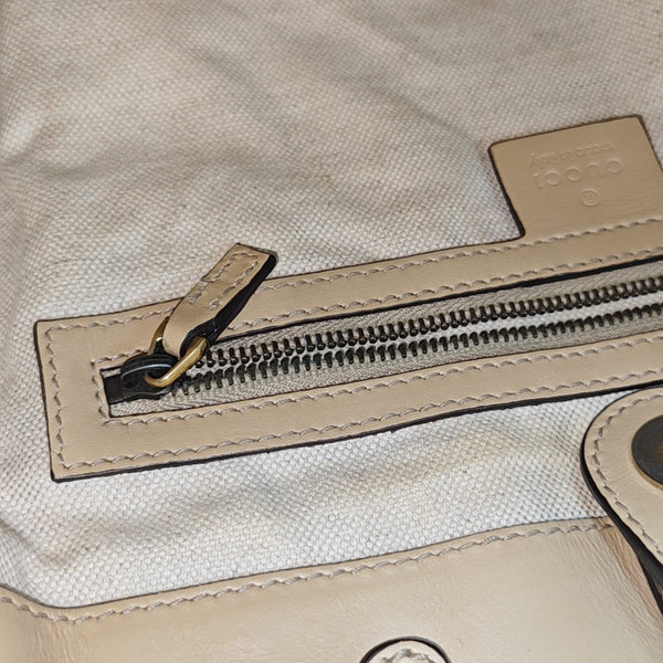 Sukey Monogram Calfskin Beige