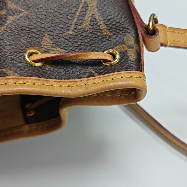 NÉONOÉ Nano Monogram Coated Canvas Brown