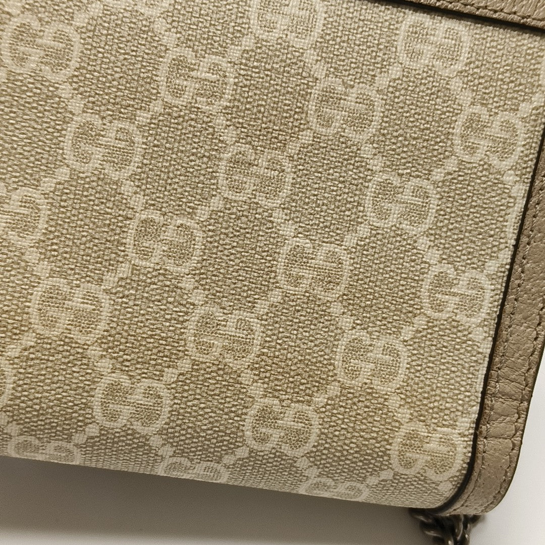 Dionysus Super Mini Monogram Coated Canvas Beige