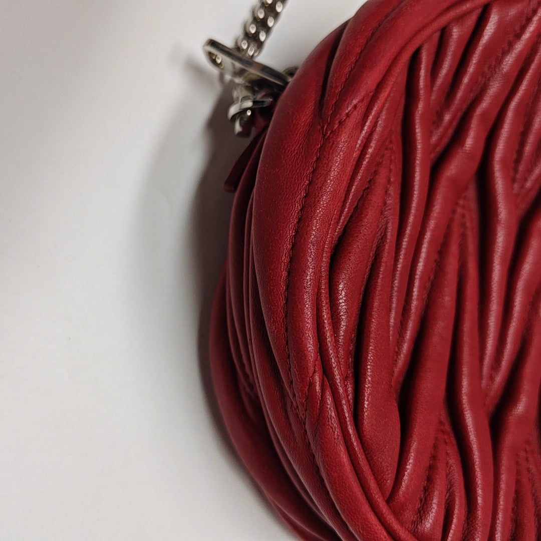 Matelassé Quilted Lambskin Red