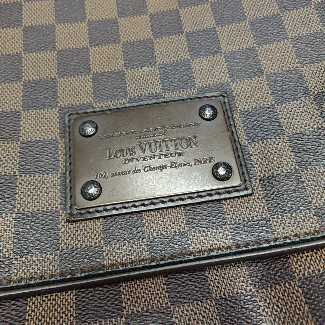 BROOKLYN Damier Ebene Coated Canvas Brown