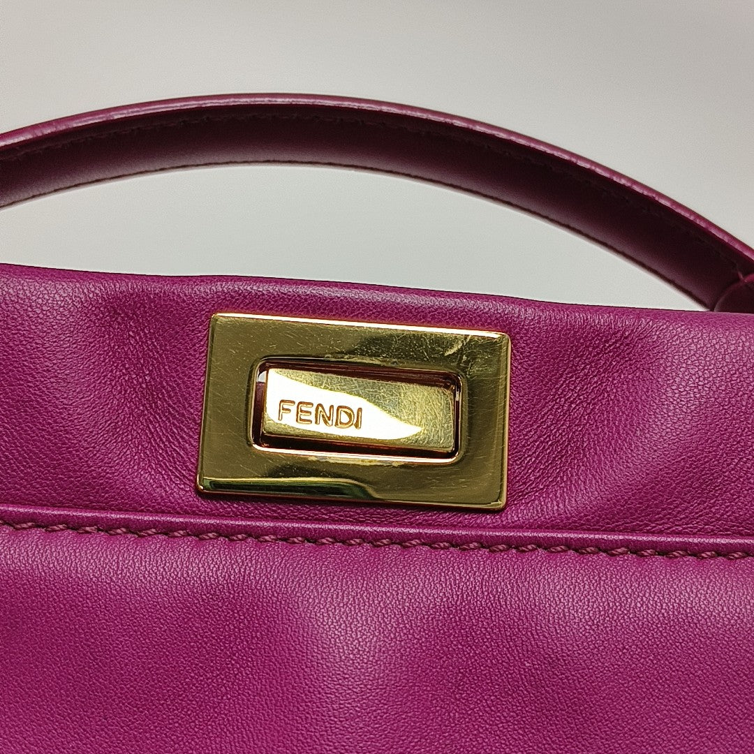Peekaboo Mini Lambskin Red