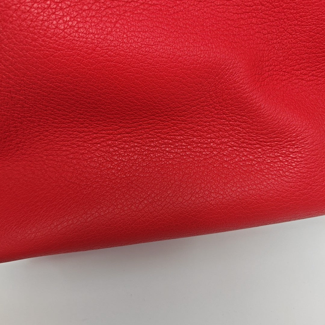 Calfskin Shoulder Bag Red