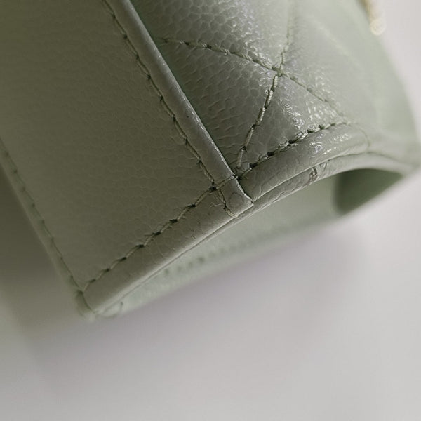 Quilted Grained Calfskin Green